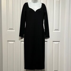 H&M Black Long Sleeve Maxi Dress Size M NWT